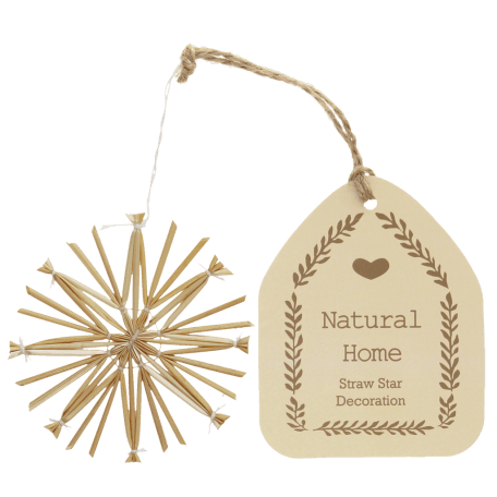 Straw star decoration (8cm)