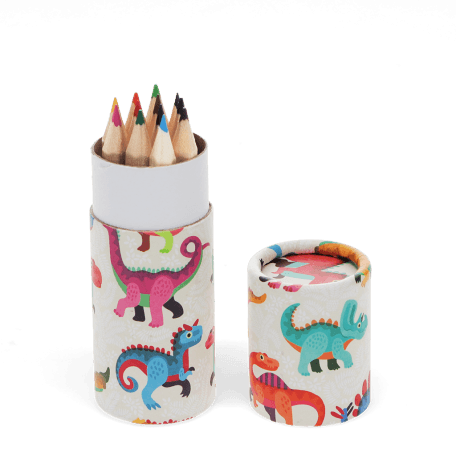 Tube of colouring pencils - Baby Dinos