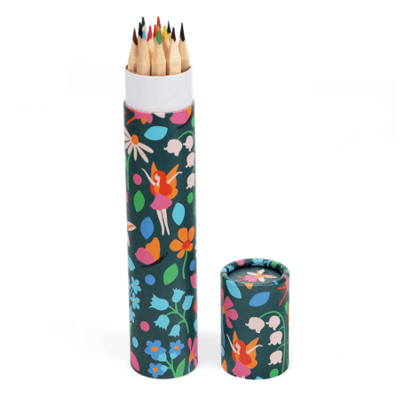 Long tube of colouring pencils - Fairies in the Garden