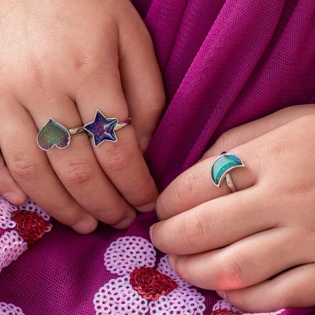 Mood rings (set of 3) - Heart, star & moon