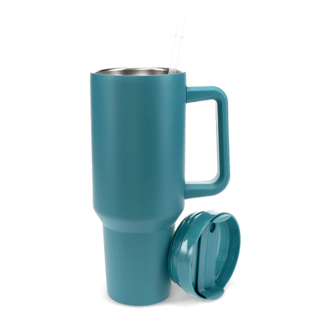 Travel tumbler with handle (1.2Ltr) - Petrol blue