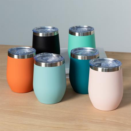 Rubber coated travel cup 350ml