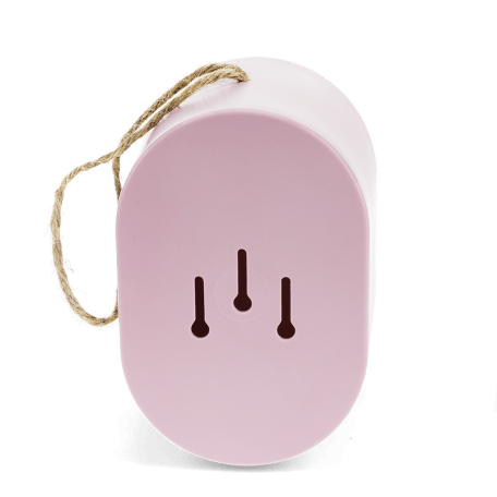 Oval bamboo fibre birdhouse - Pink