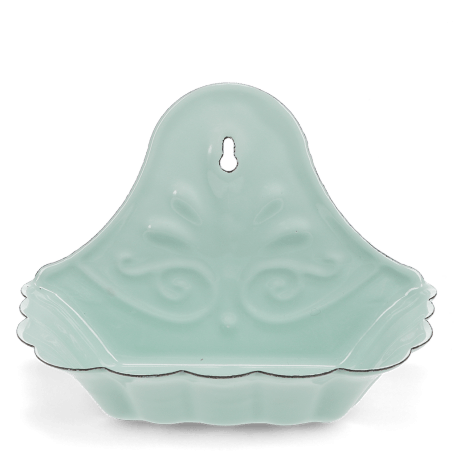 Wall-mounted enamel soap dish - Green