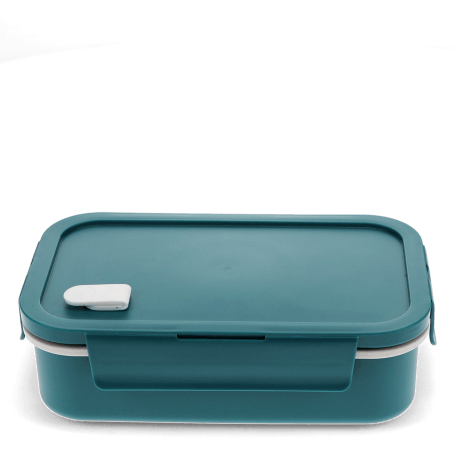 Double wall lunch box with divider - Blue