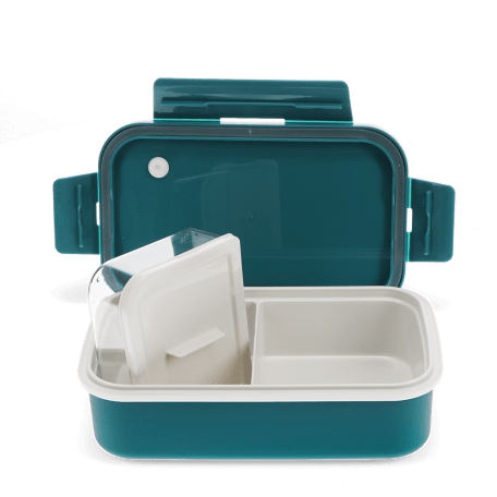 Double wall lunch box with divider - Blue