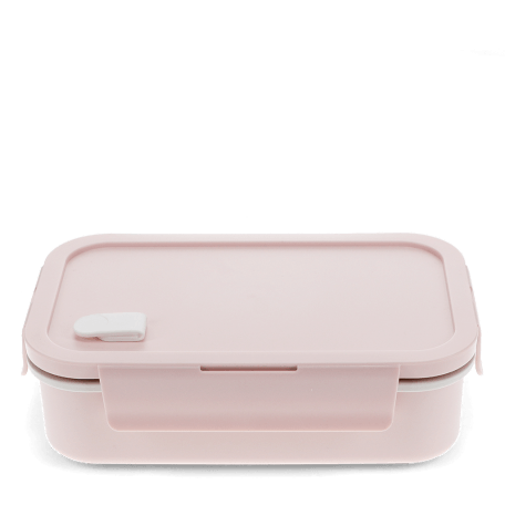 Double wall lunch box with divider - Pink