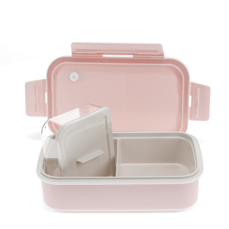 Double wall lunch box with divider - Pink