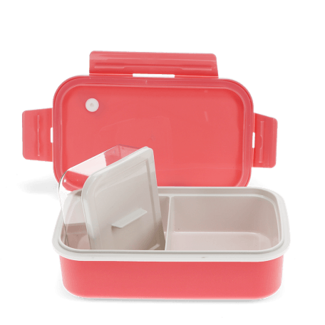 Double wall lunch box with divider - Rose pink