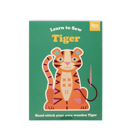 Learn to sew wooden hand-stitch set - Tiger