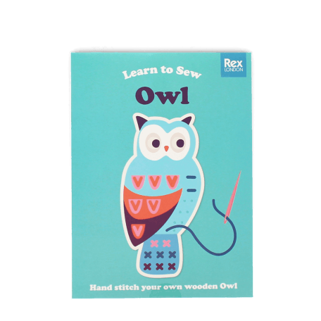 Learn to sew wooden hand-stitch set - Owl