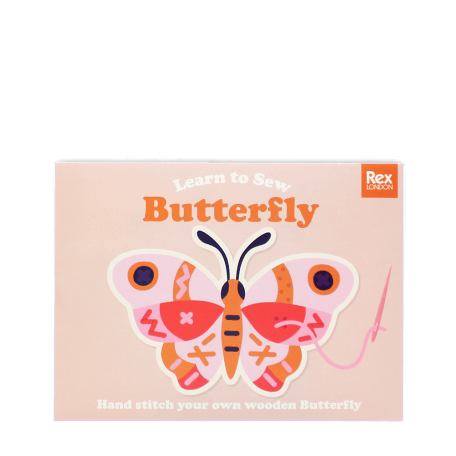 Learn to sew wooden hand-stitch set - Butterfly