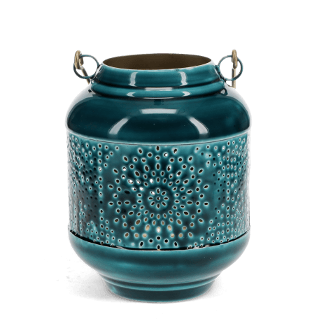 Enamel tealight lantern - Blue