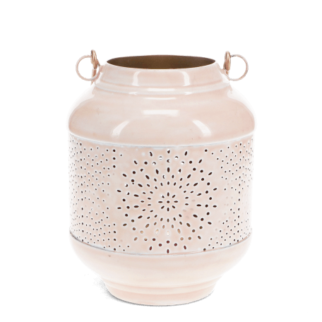 Enamel tealight lantern - Pink