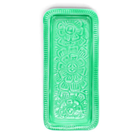 Enamel trinket tray - Green