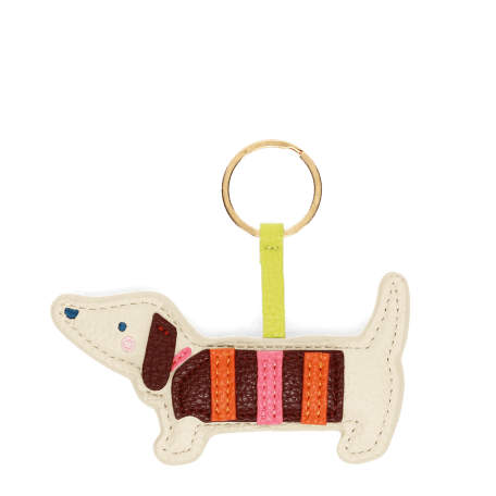 Faux leather keyring - Sausage Dog