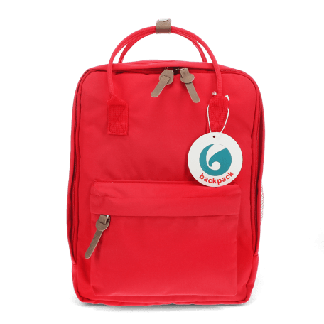 Compact backpack red