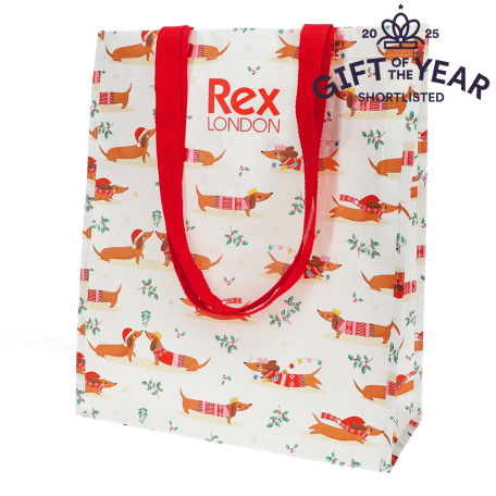 Shopping bag - Festive Sausage Dog