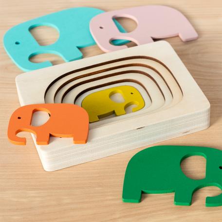 Elephant wooden puzzle 