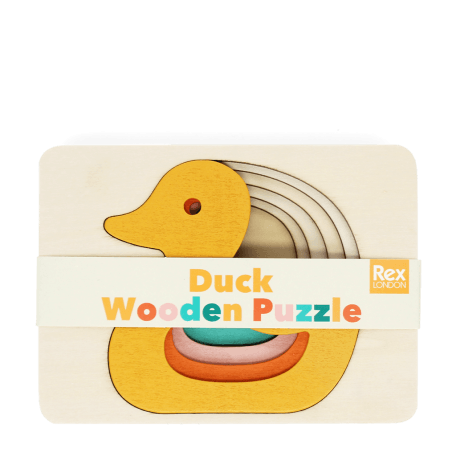 Wooden layered puzzle (5 pieces) - Duck