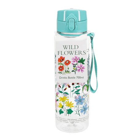 Drinks bottle with push button lid 700ml - Wild Flowers