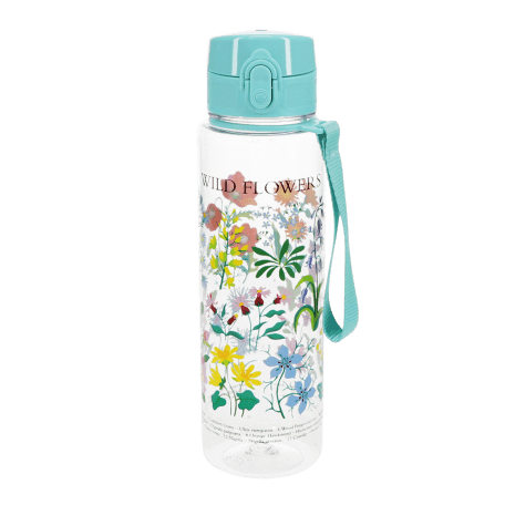 Drinks bottle with push button lid 700ml - Wild Flowers