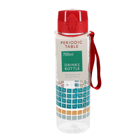 Drinks bottle with push button lid 700ml - Periodic Table