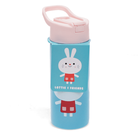 Stainless steel bottle with push button lid 500ml - Lottie and Friends