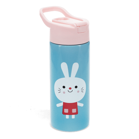 Stainless steel bottle with push button lid 500ml - Lottie and Friends