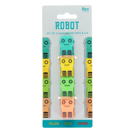 Stackable highlighters set - Robot