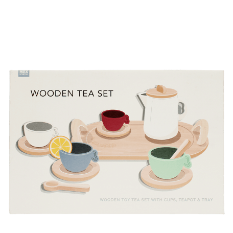 wooden toy tea playset