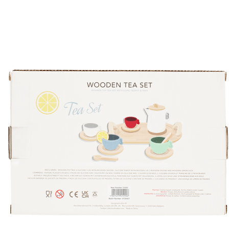 wooden toy tea playset