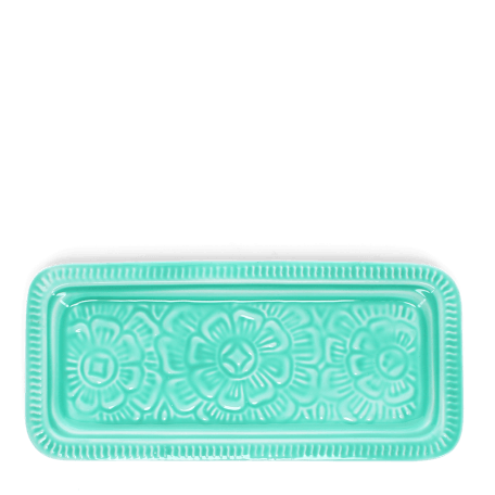 Enamel trinket tray - aqua