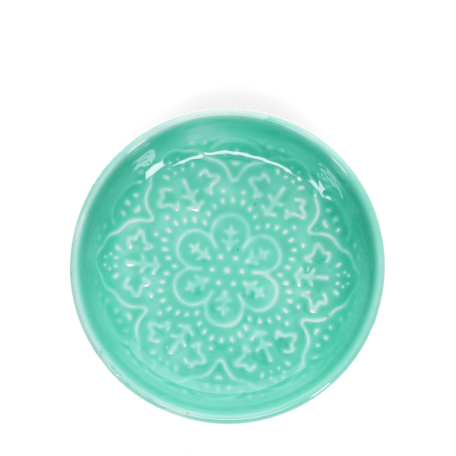 Enamel trinket dish - Aqua