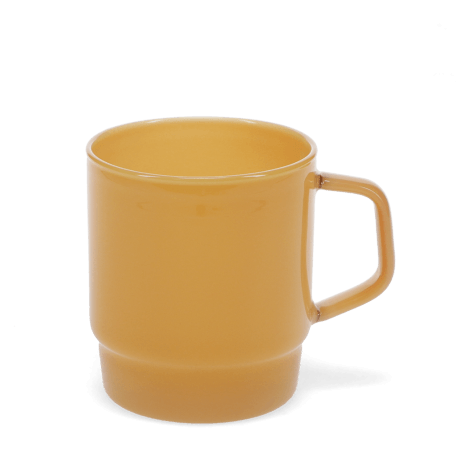 Stacking glass coffee cup 280ml - Light topaz