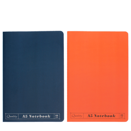 A5 notebooks (set of 2) - Orange & blue