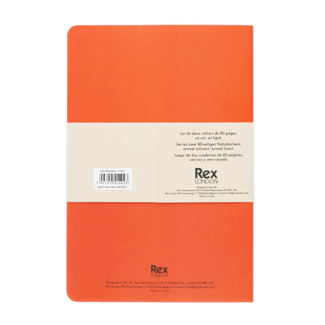 A5 notebooks (set of 2) - Orange & blue