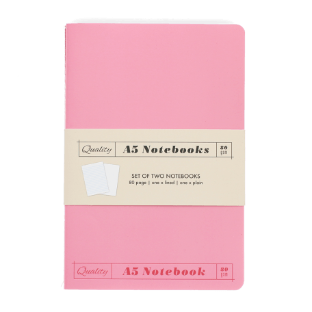 A5 notebooks (set of 2) - Pinks