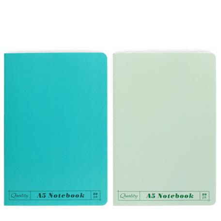 A5 notebooks (set of 2) - Green & aqua