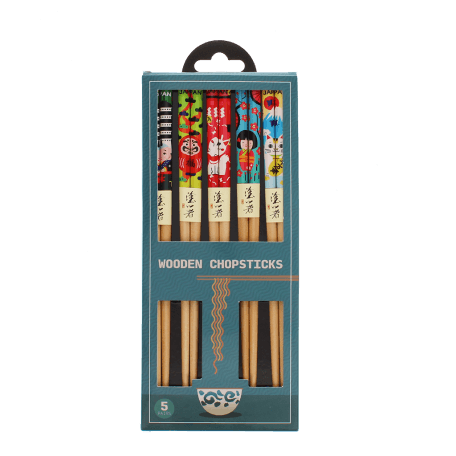 Wooden chopsticks (pack of 5 pairs) - Japanese heritage