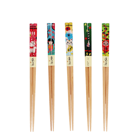 Wooden chopsticks (pack of 5 pairs) - Japanese heritage