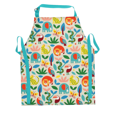 Wipeable cotton children's apron - Wild Wonders