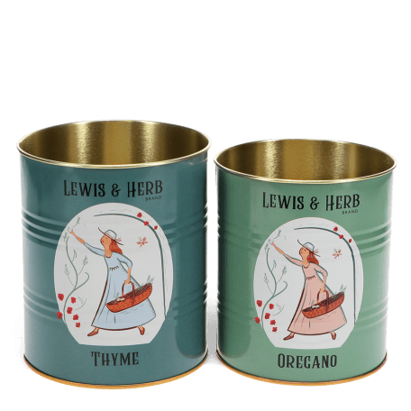 Storage tins (set of 2) - Lewis and Herb