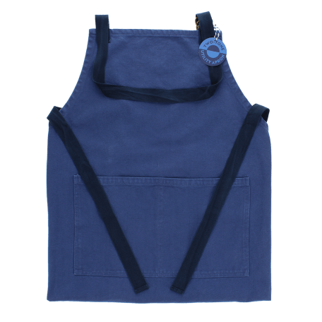 Two-tone utility apron - Indigo blue