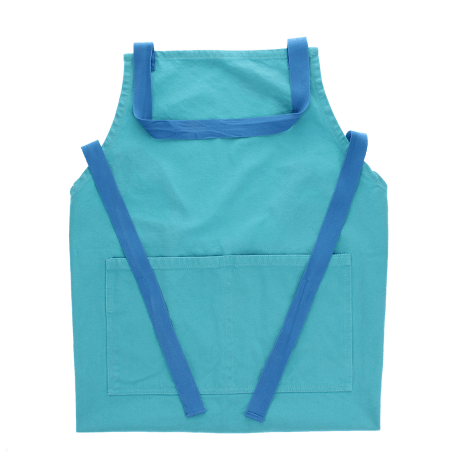 Two-tone utility apron - Pale blue