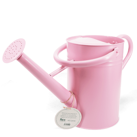 Galvanised steel watering can 4.5L - Pink