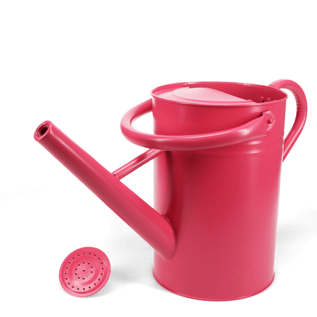 Galvanised steel watering can 4.5L - Red