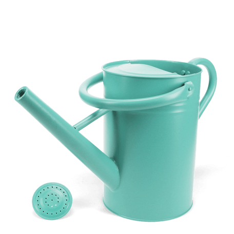 Galvanised steel watering can 4.5L - Aqua