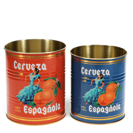 Medium storage tins (set of 2) - Cerveza Española