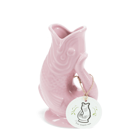 pink fish vase